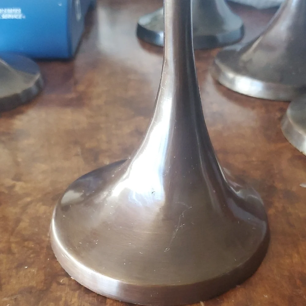 Pottery Barn Bronze Leaf Candle Holders